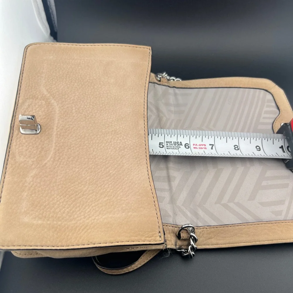 Rebecca‎ Minkoff Love Crossbody Bag Suede Floral Embroidered Silver Hardware